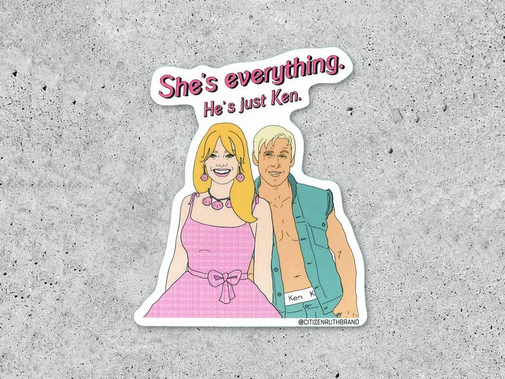 She's Everything Barbie Vinyl Sticker