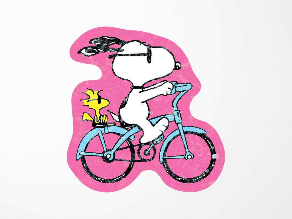 Snoopy Biking Buds Vinyl Sticker