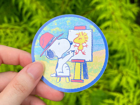 Snoopy Painting Vinyl Sticker