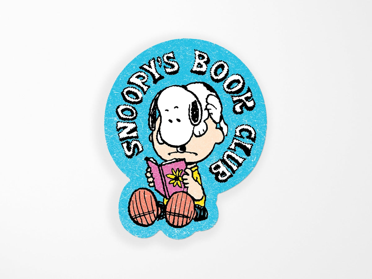Snoopy Reading Sticker Snoopy's Book Club Vinyl Sticker – Jenni Bick Custom Journals