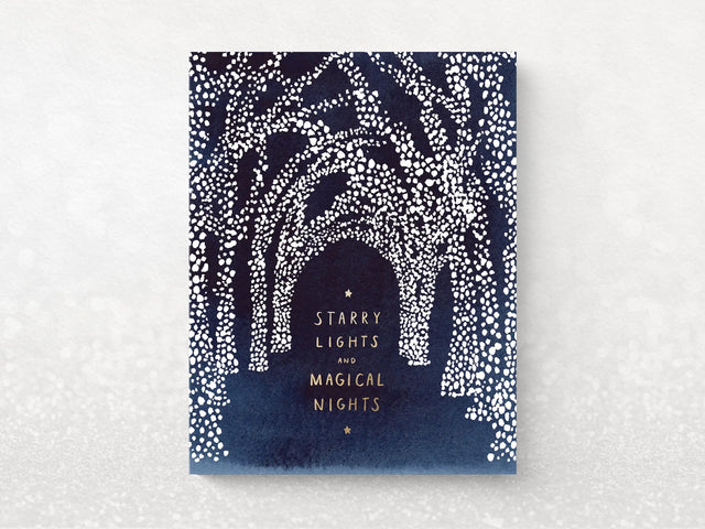 Starry Lights Holiday Greeting Cards, Box of 6