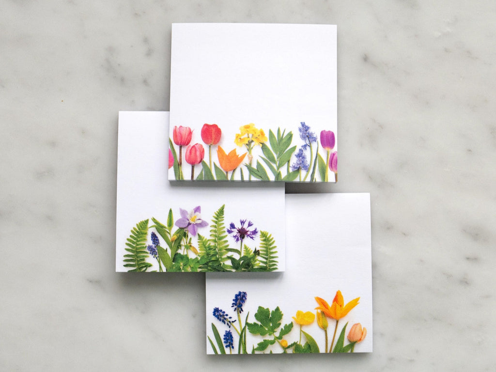 Sticky Notes 3 Pack - Colorful Spring Flowers