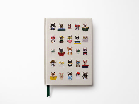 Studious Cats Embroidered Journal