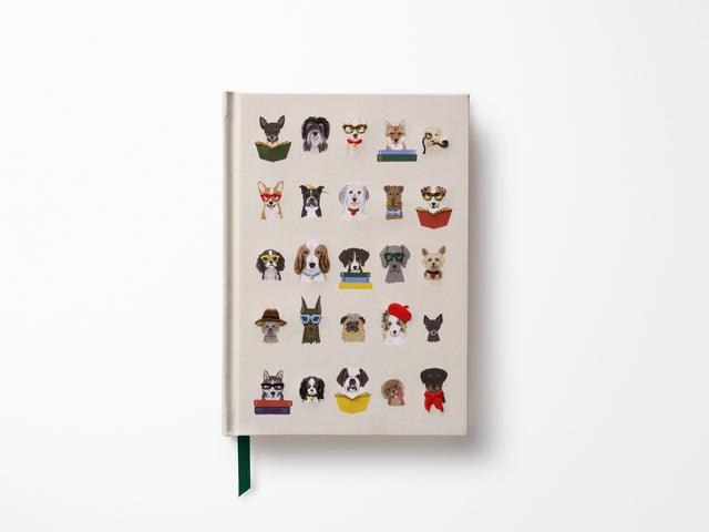 Studious Dogs Embroidered Journal