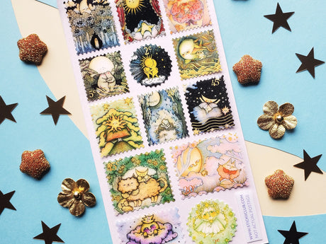 Sun & Moon Stamps Sticker Sheet