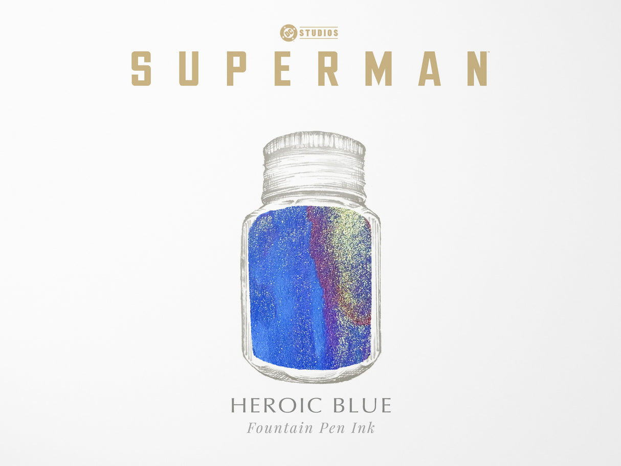 Superman Heroic Blue Fountain Pen Ink
