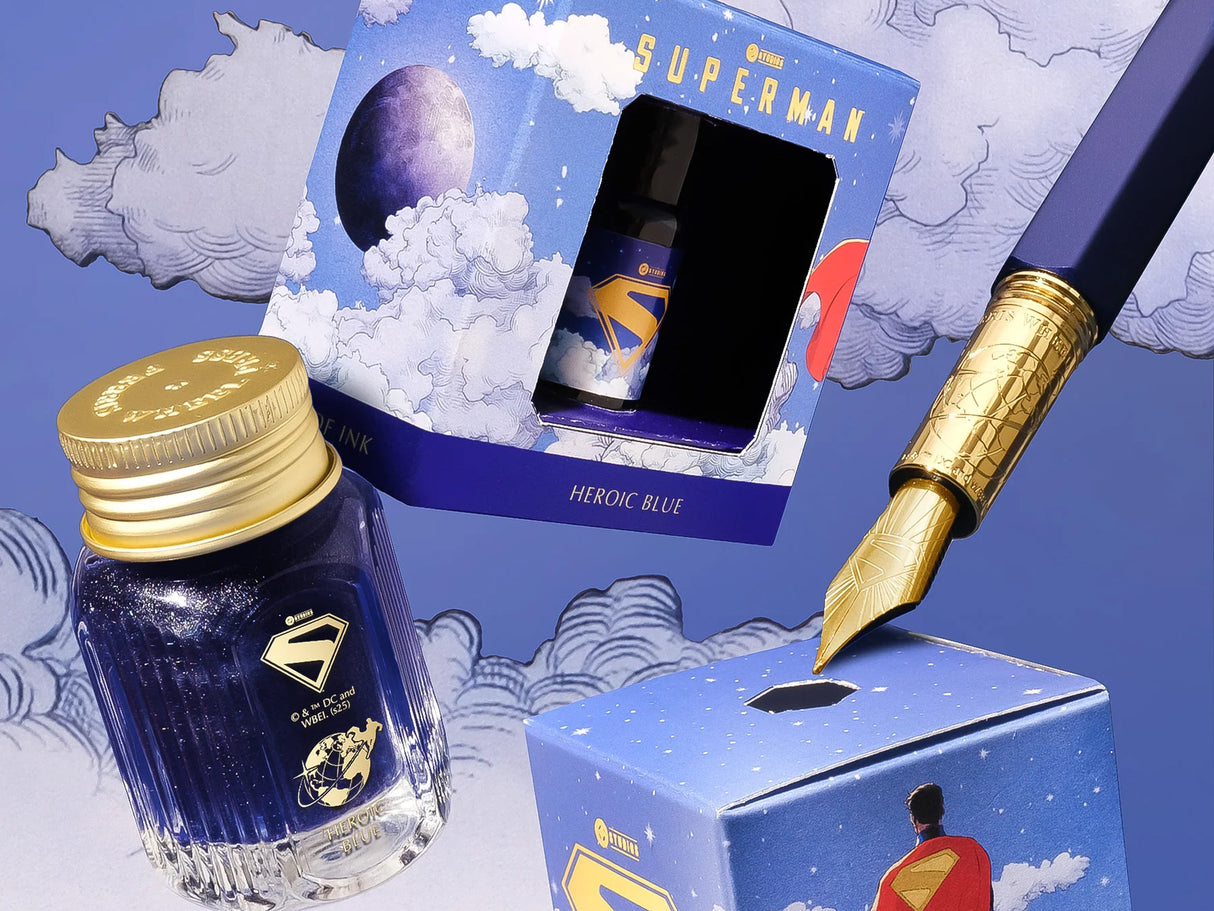 Superman Heroic Blue Fountain Pen Ink
