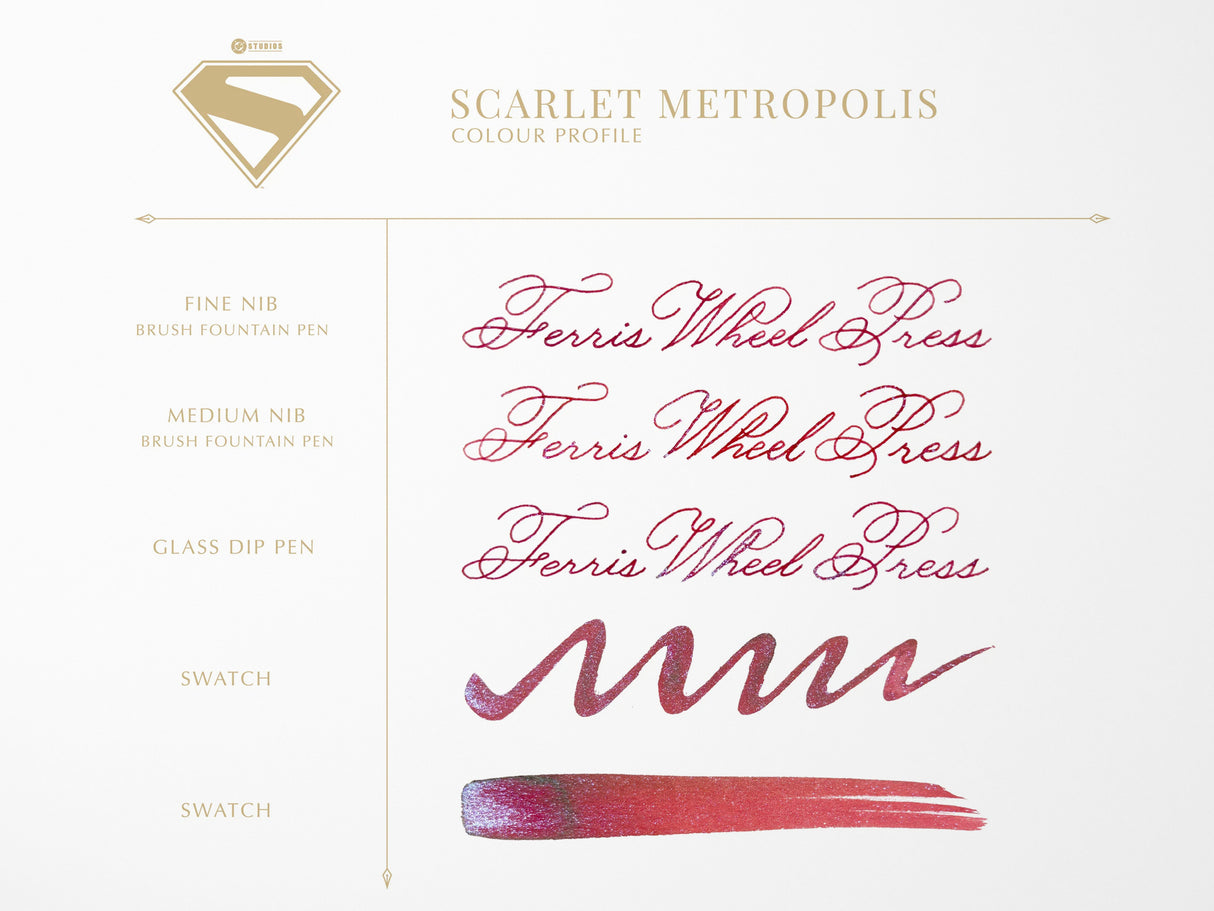 Superman Scarlet Metropolis Fountain Pen Ink
