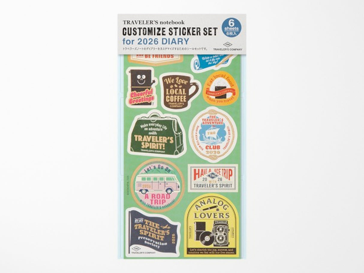 TRAVELER'S Notebook 2026 Customized Sticker Set For Diary