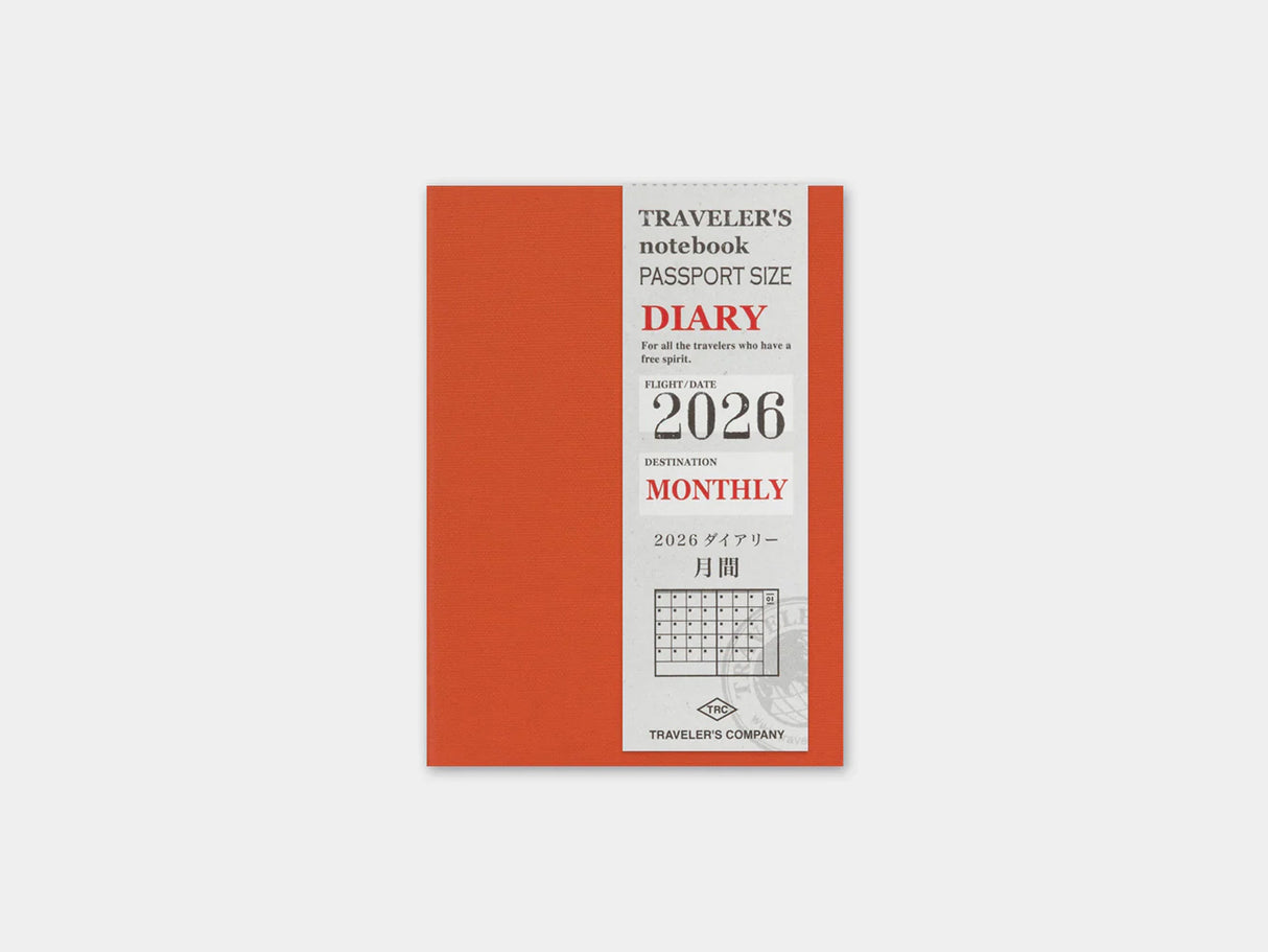 TRAVELER'S Notebook 2026 Monthly - Passport Size