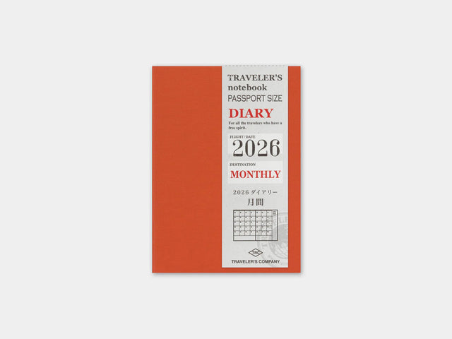 TRAVELER'S Notebook 2026 Monthly - Passport Size