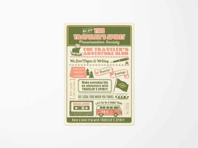 TRAVELER'S Notebook 2026 Plastic Sheet - Passport Size