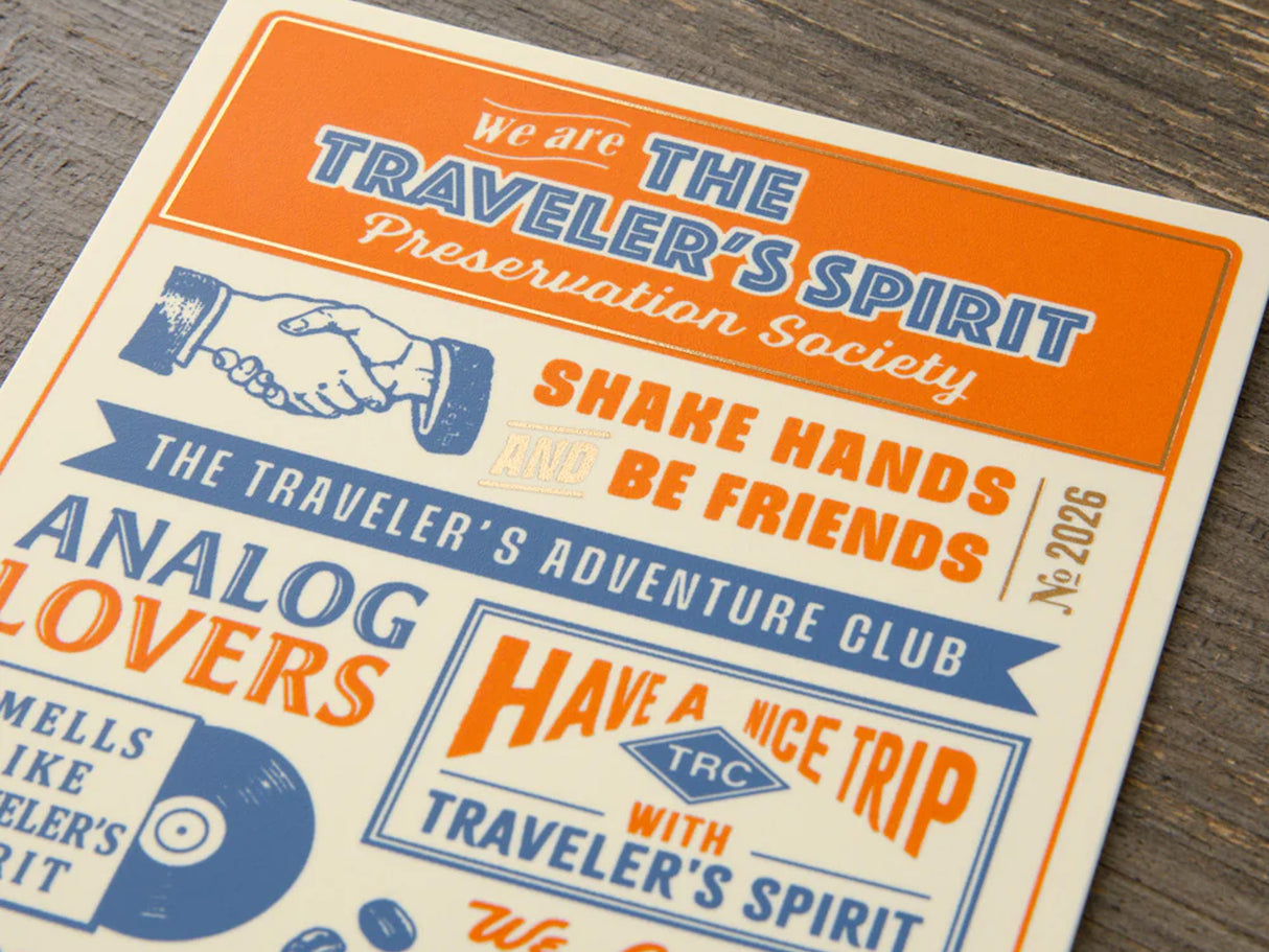 TRAVELER'S Notebook 2026 Plastic Sheet - Regular Size