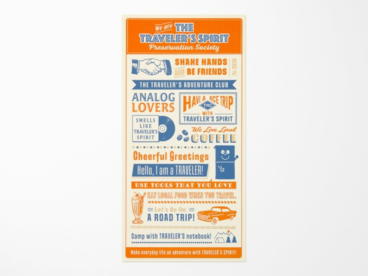 TRAVELER'S Notebook 2026 Plastic Sheet - Regular Size