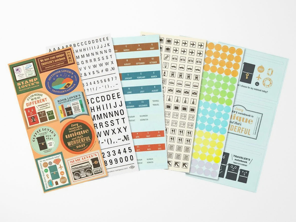 TRAVELER'S Notebook 2027 Customized Sticker Set For Diary