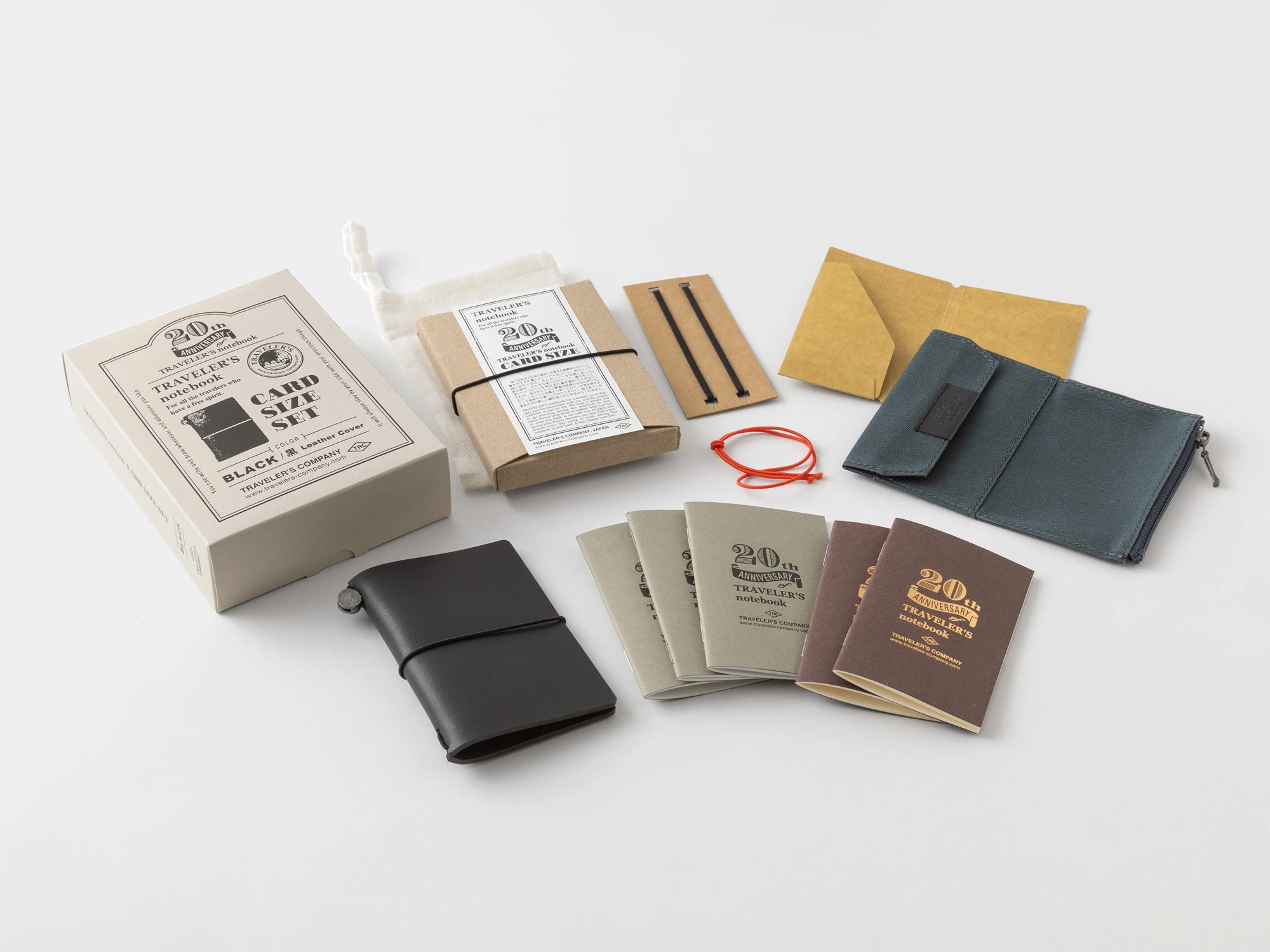 TRAVELER'S Notebook Card Size 20th Anniversary Set - Black – Jenni
