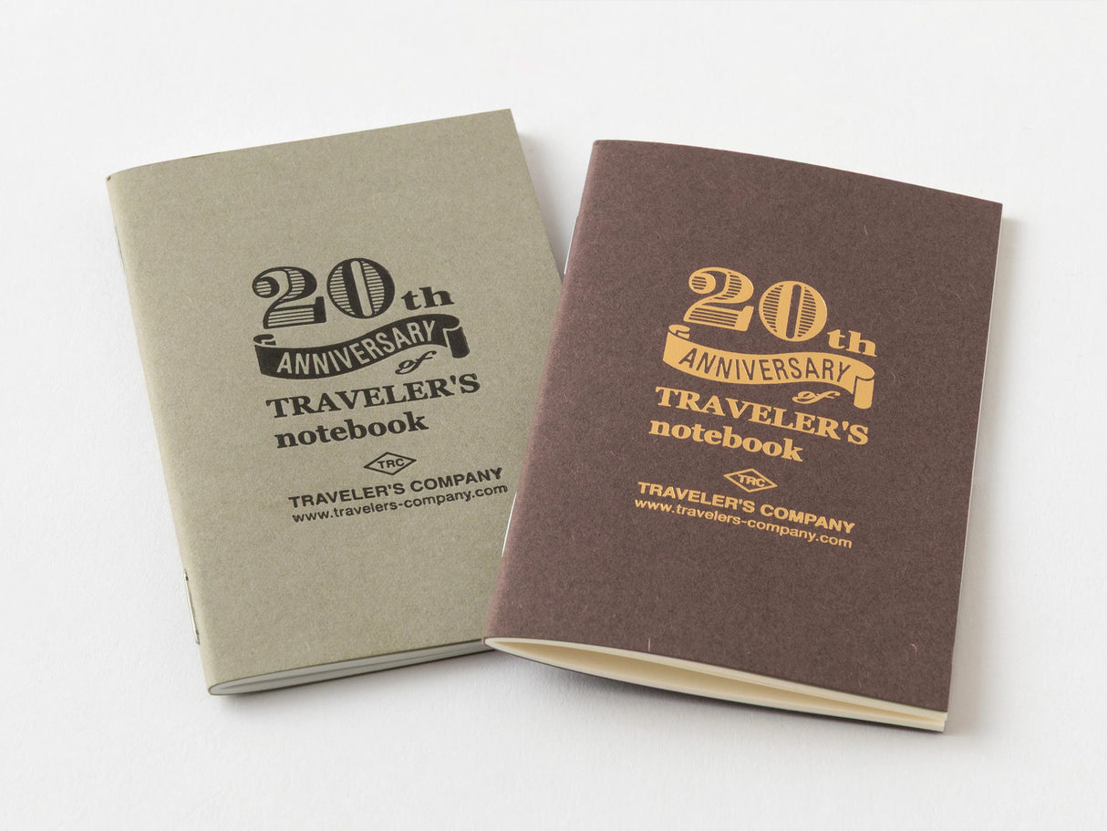 TRAVELER'S Notebook Card Size 20th Anniversary Set - Brown