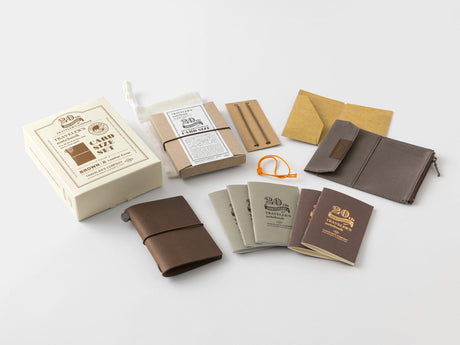 TRAVELER'S Notebook Card Size 20th Anniversary Set - Brown
