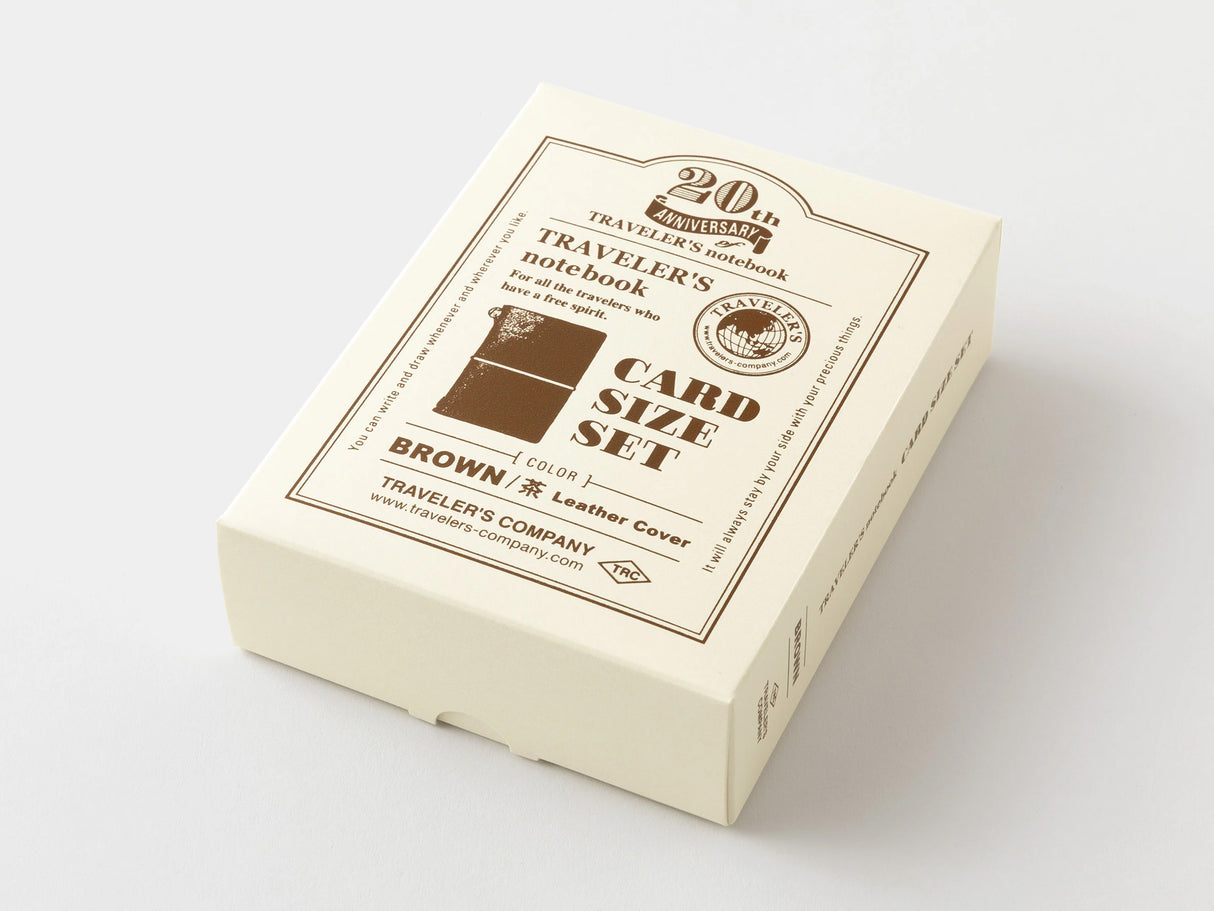 TRAVELER'S Notebook Card Size 20th Anniversary Set - Brown