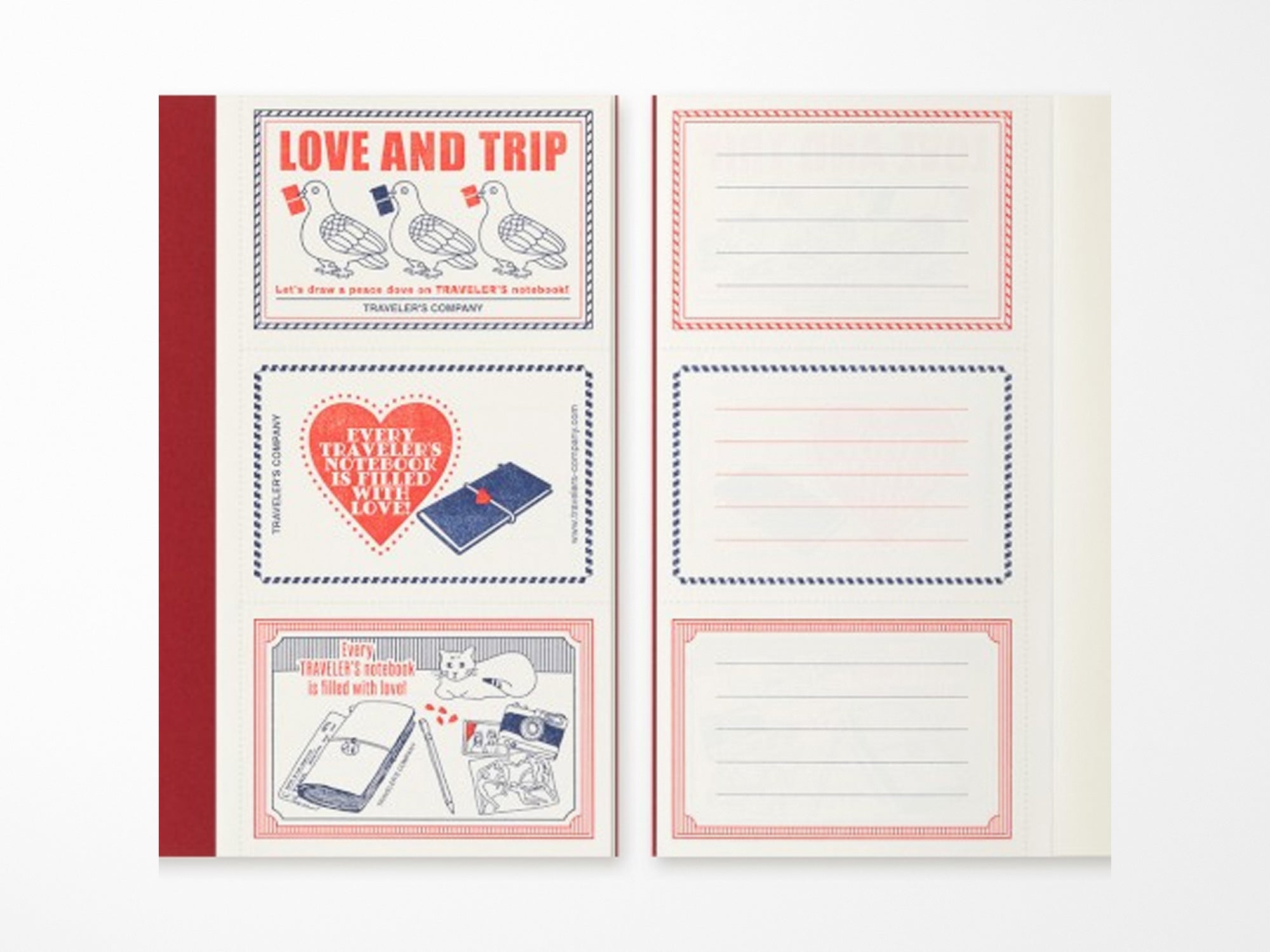 TRAVELER'S Notebook Refill Regular Size - Love and Trip Limited