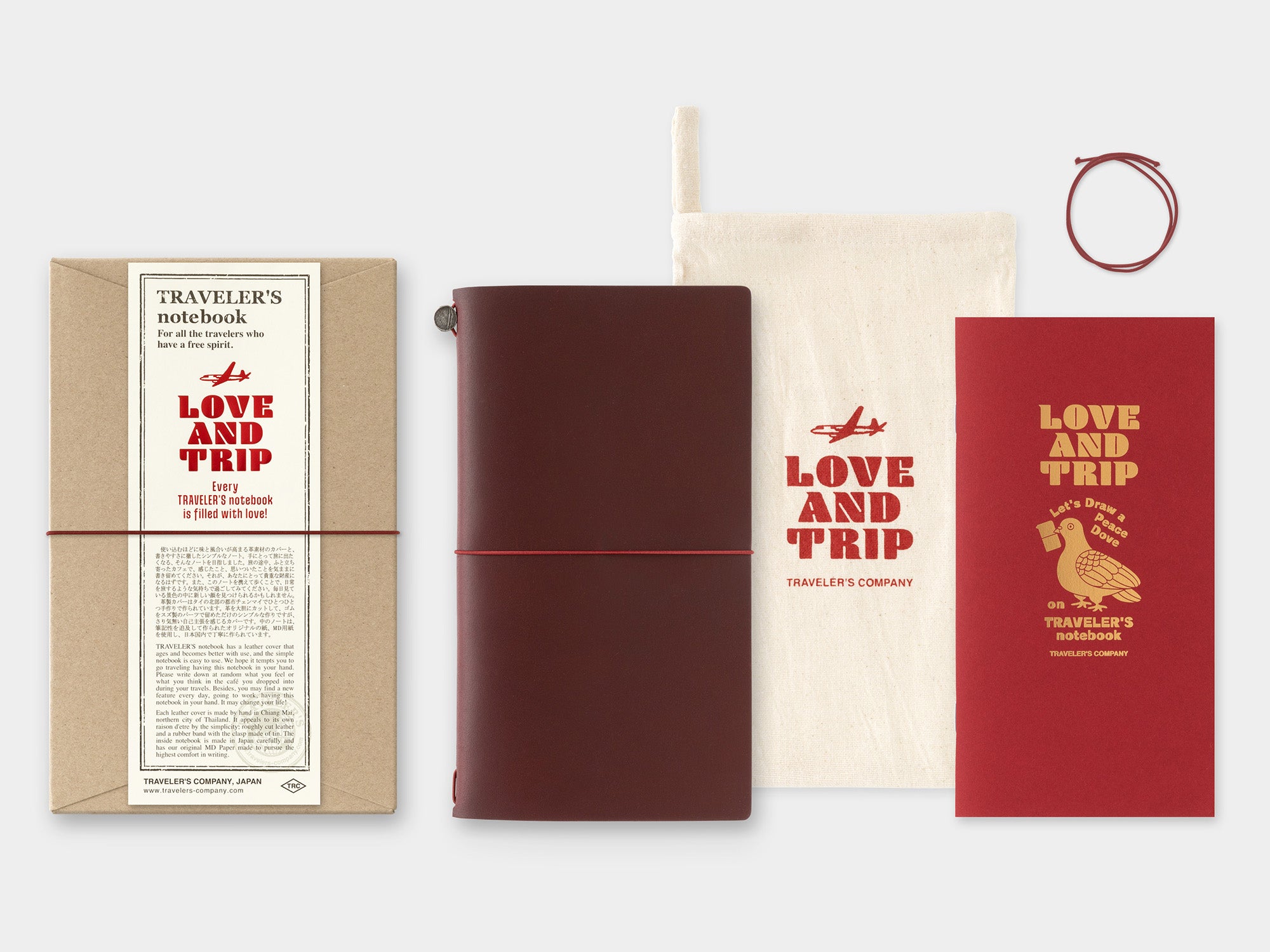 TRAVELER'S Notebook Regular Size - Love and Trip Red Limited