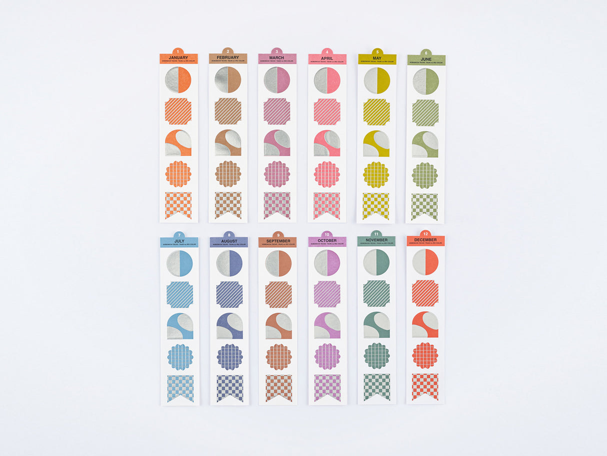 TSUKI no IRO: Bookmark-Style Foil-Pressed Stickers
