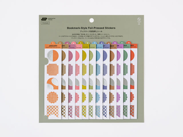 TSUKI no IRO: Bookmark-Style Foil-Pressed Stickers
