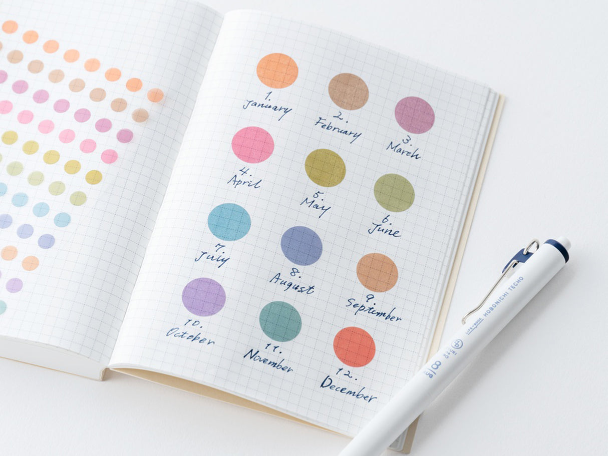 TSUKI no IRO Transparent Dot Stickers - 15mm