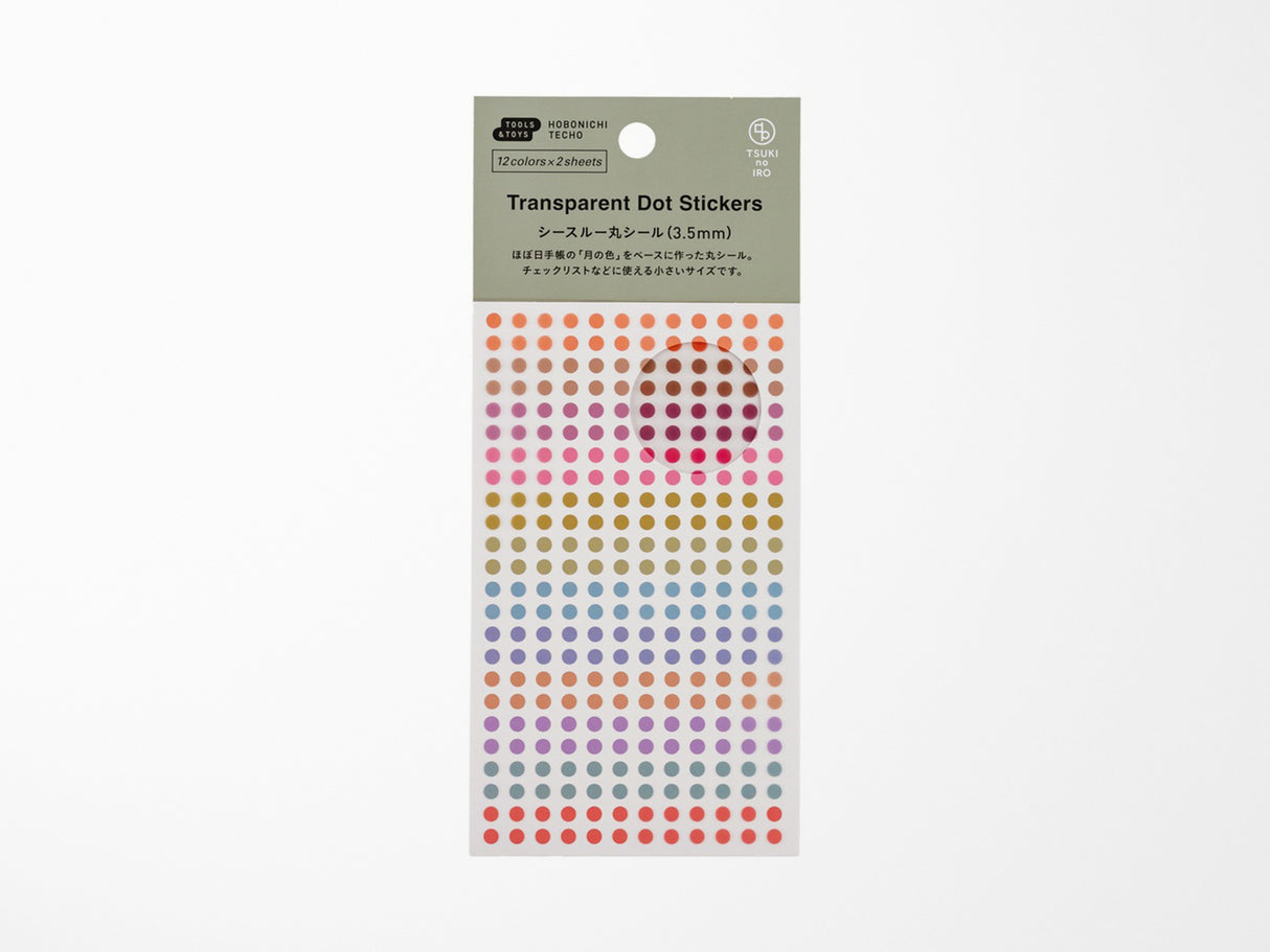 TSUKI no IRO Transparent Dot Stickers - 3.5mm