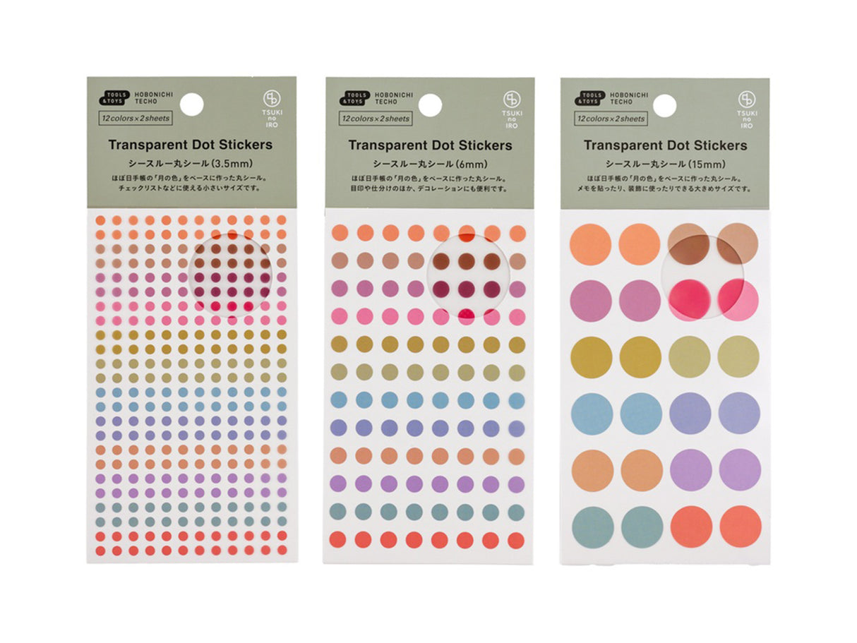 TSUKI no IRO Transparent Dot Stickers - 6mm