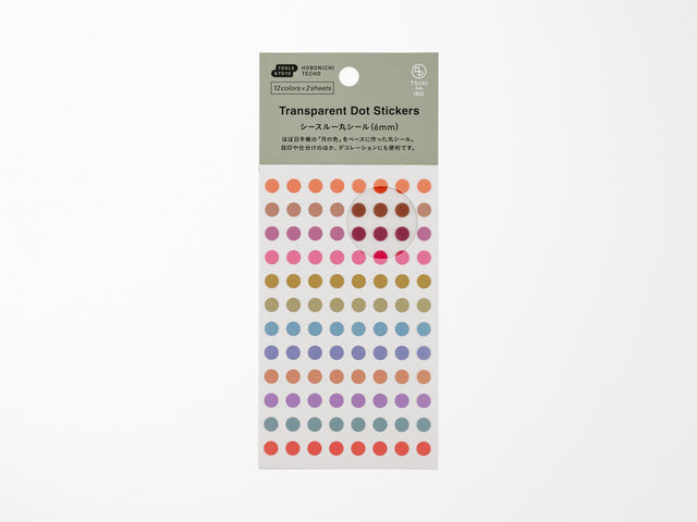 TSUKI no IRO Transparent Dot Stickers - 6mm