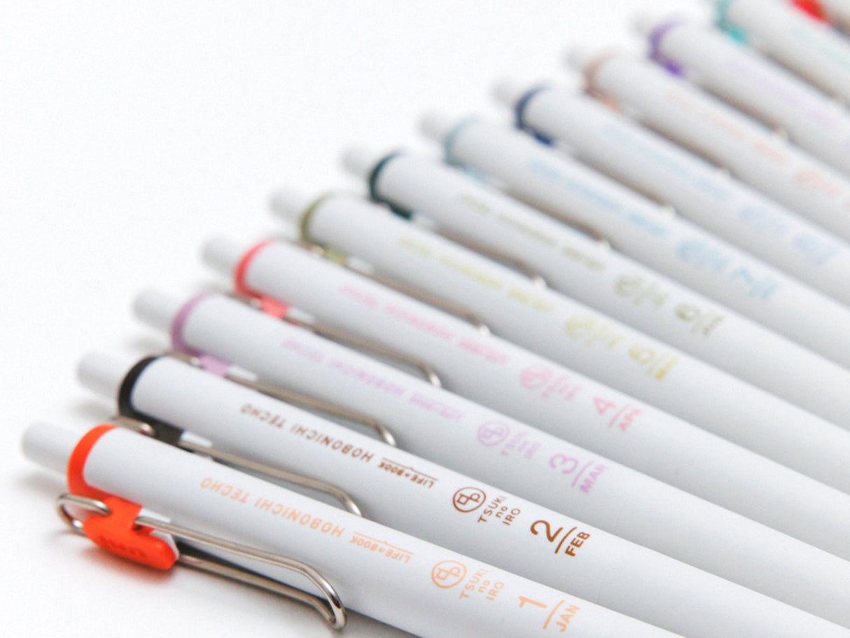 TSUKI no IRO Uniball One July-Dec Set with Case