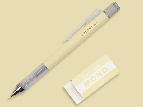 Tombow Mono Graph Mechanical Pencil + Eraser Set - Yellow