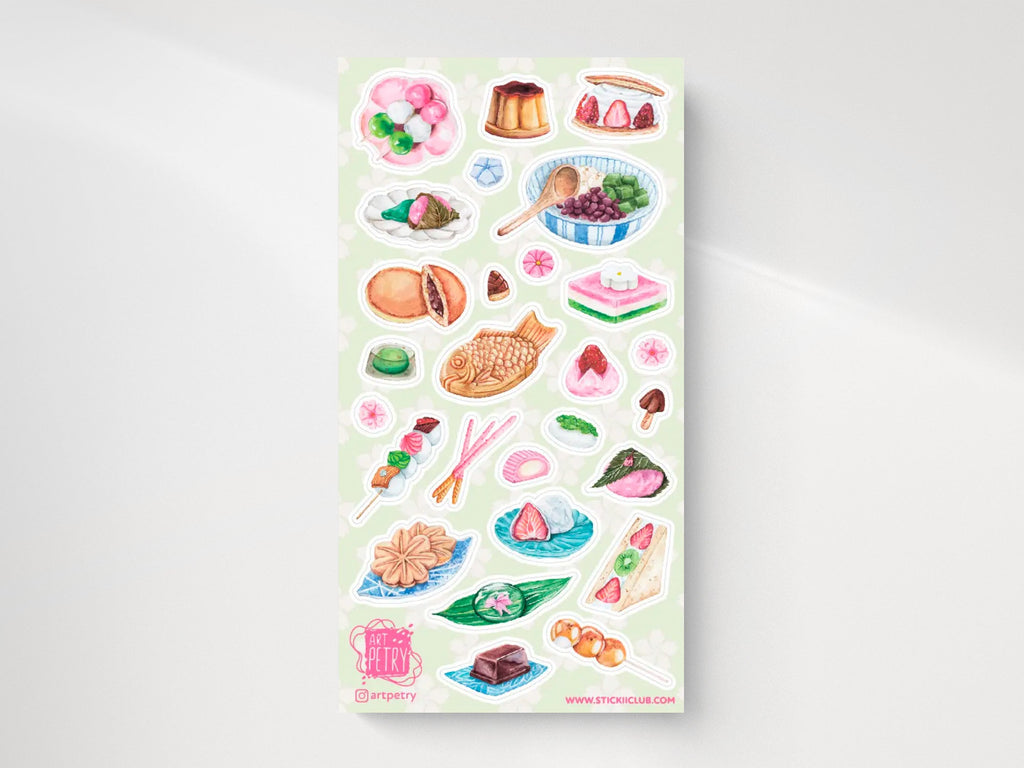 Traditional Asian Snacks Sticker Sheet