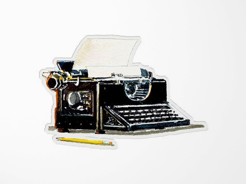 Vintage Typewriter Vinyl Sticker