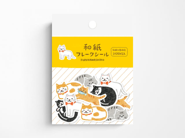 Washi Flake Stickers - Cat