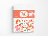 Washi Flake Stickers - Red