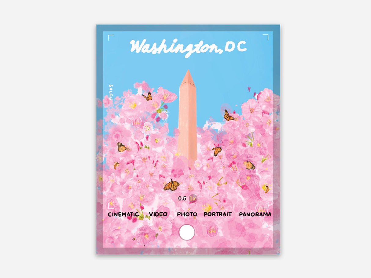 Washington DC Cherry Blossoms through the Lens Vinyl Sticker