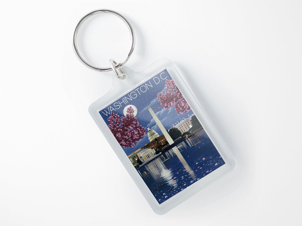 Washington DC Night Scene Keyring