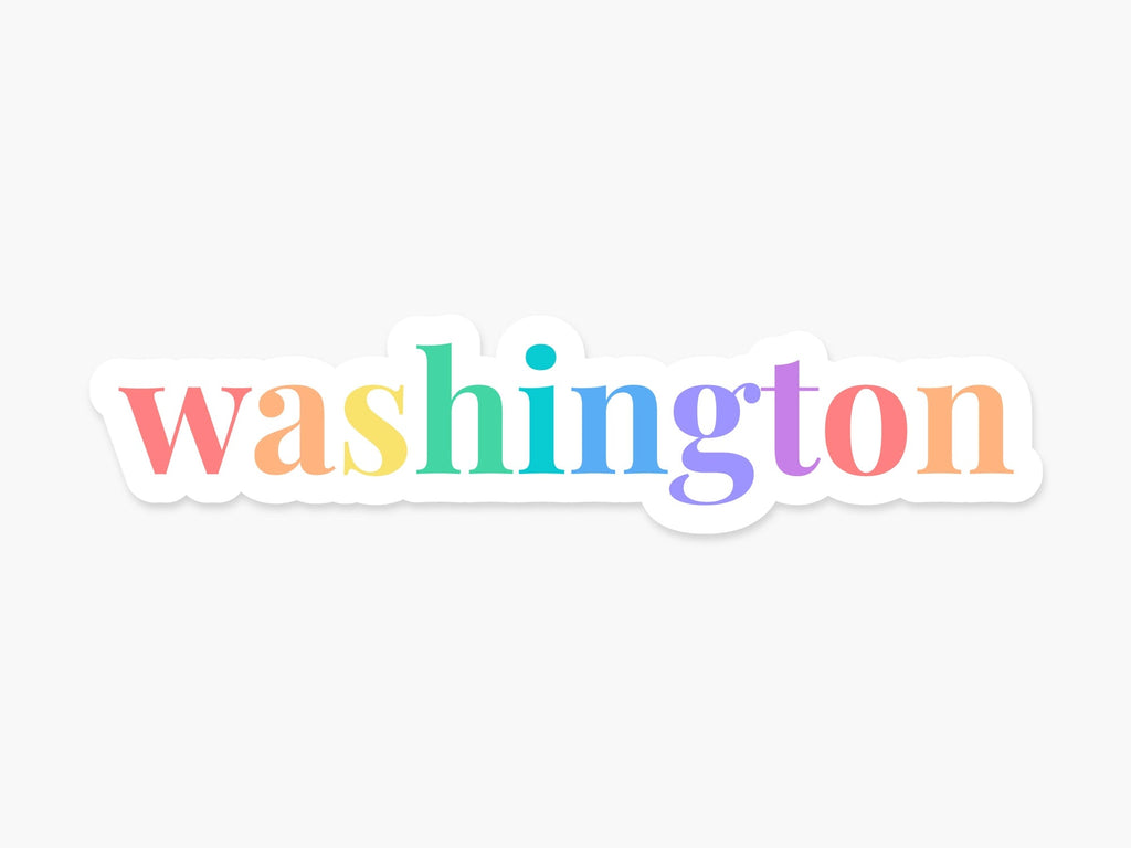 Washington DC Rainbow Letters Vinyl Sticker