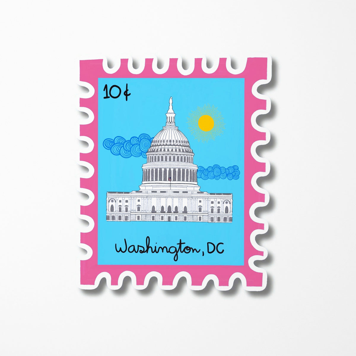 Washington DC Stamp Sticker - US Capitol – Jenni Bick Custom Journals