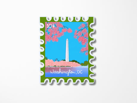 Washington DC Stamp Sticker - Washington Monument