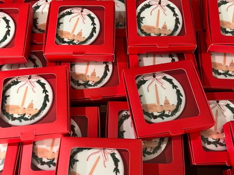 Washington DC Wreath Holiday Ornament