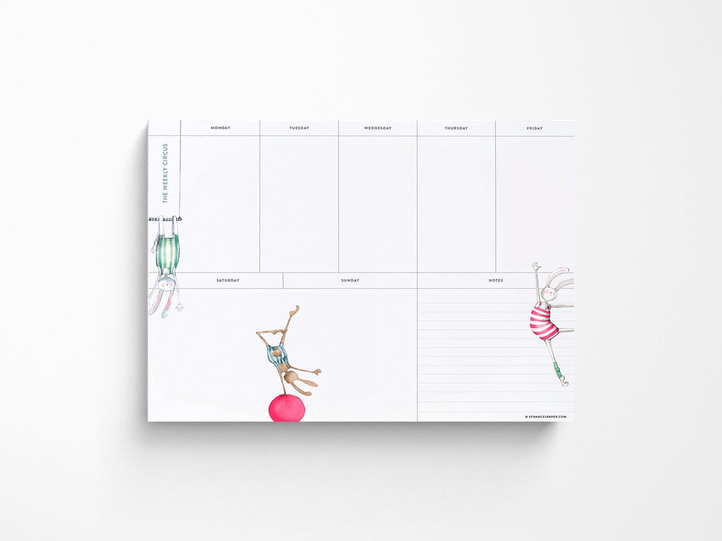 Weekly Circus Planner Notepad