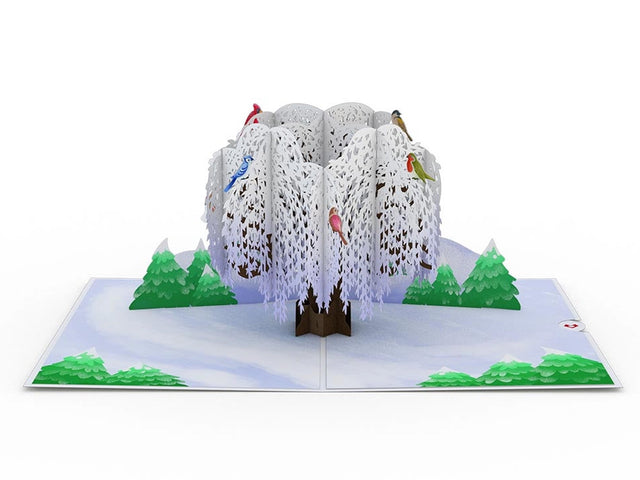 Winter Willow Pop-Up Card