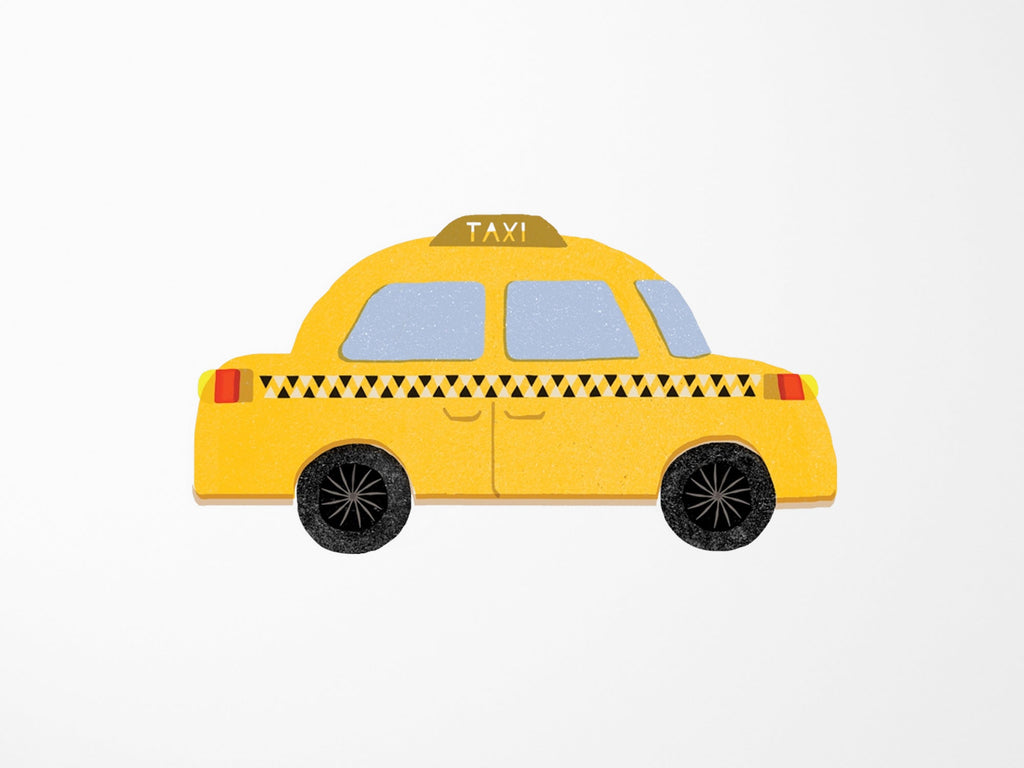 Yellow Taxi Vinyl Sticker