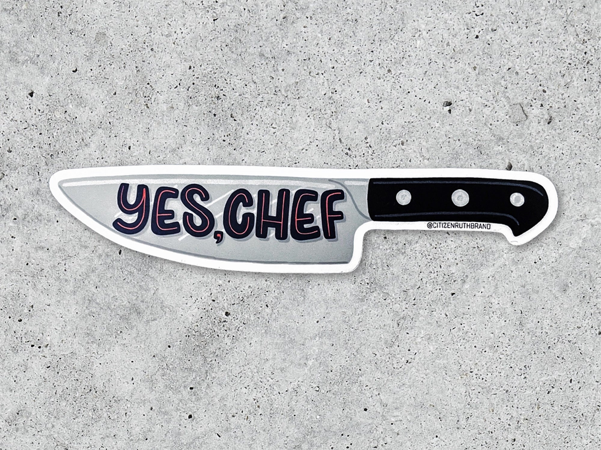 Yes Chef Knife Vinyl Sticker – Jenni Bick Custom Journals