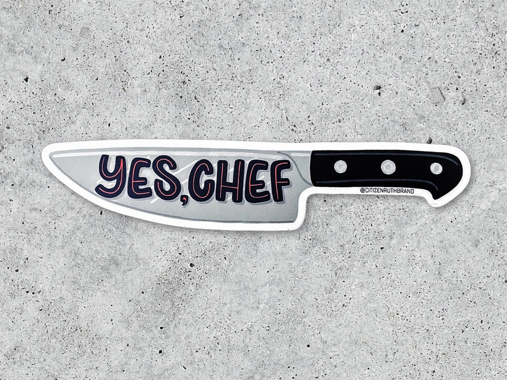 Yes Chef Knife Vinyl Sticker