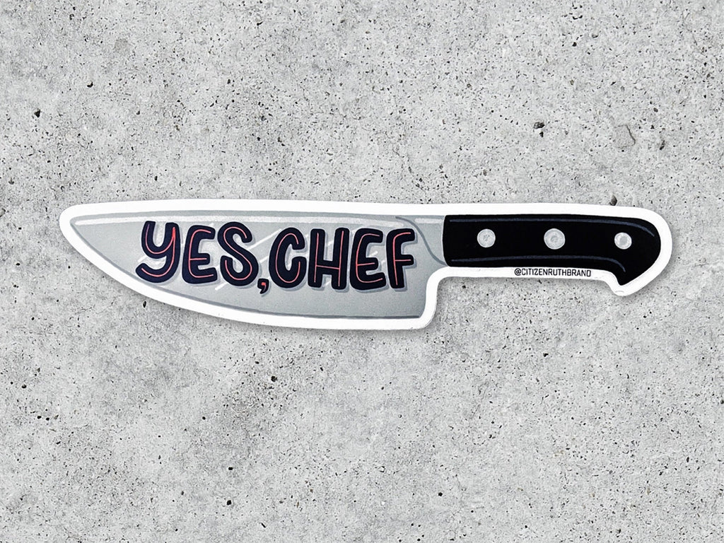 Yes Chef Knife Vinyl Sticker – Jenni Bick Custom Journals
