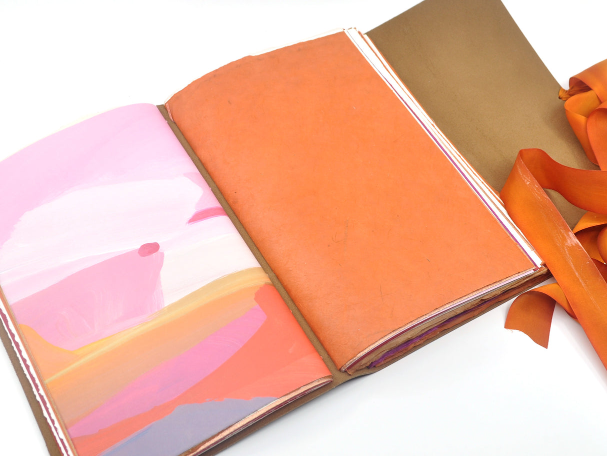 Sunset One of a Kind Leather Journal